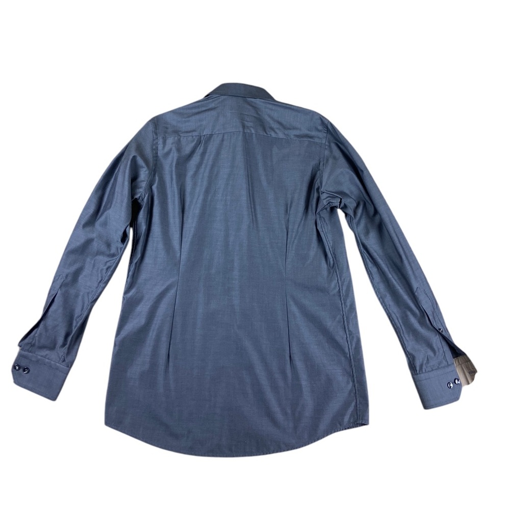 Eton Contemporary Gray Solid Button Down Shirt Si… - image 2